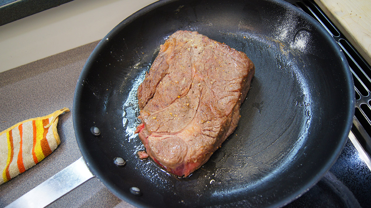 Sear your chuck roast